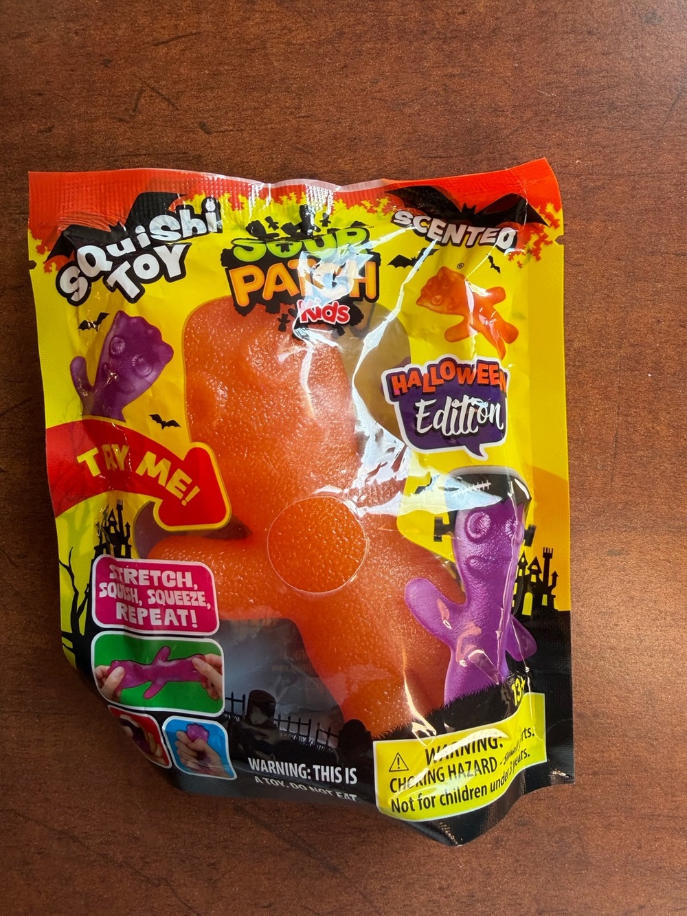 Authentic Halloween Edition Orange Squishy Toy - Sour patch kids